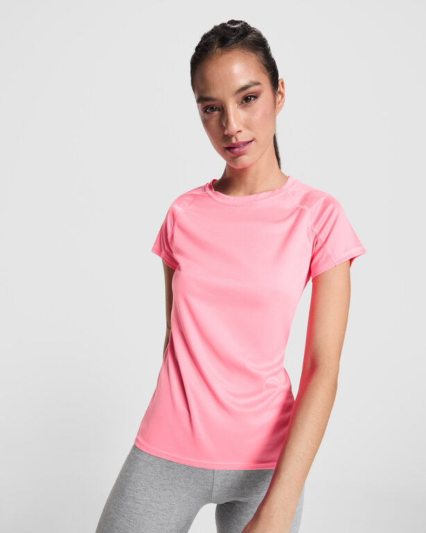 T-shirt de sport publicitaire femme à manches courtes 135 gr/m² - Nara | pandacola
