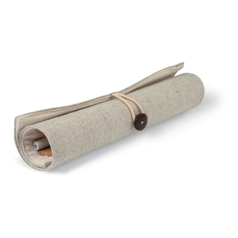 Set d'écriture personnalisé dans un étui en jute et coton - Vaillant | pandacola - 1