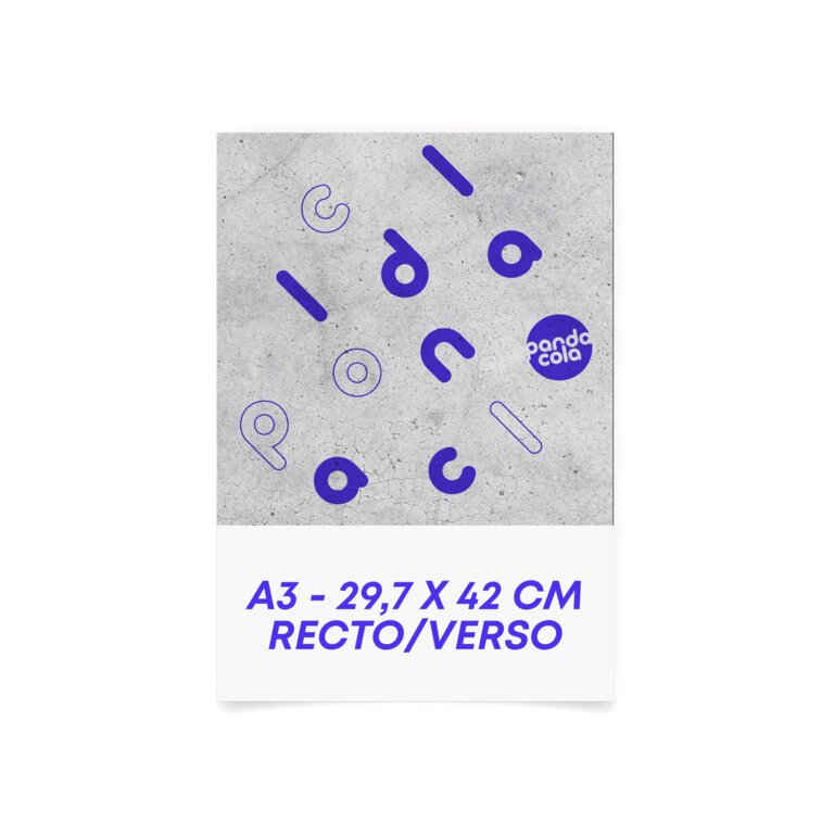 Affiche publicitaire en quadrichromie recto/verso 135 gr/m² 42 x 29,7 cm - Clap | pandacolach