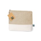 Trousse de beauté publicitaire bi-colore en coton fairtrade - Aby | pandacola - thumb