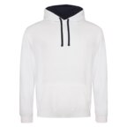 Sweat shirt bi-color à capuche unisexe personnalisable en coton 280 gr/m² | JUST HOODS® AWDis - Varsity | pandacola - thumb