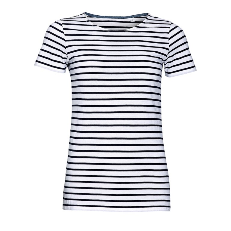 T-shirt publicitaire à rayures colorée en coton 150 gr/m² - Miles | pandacola