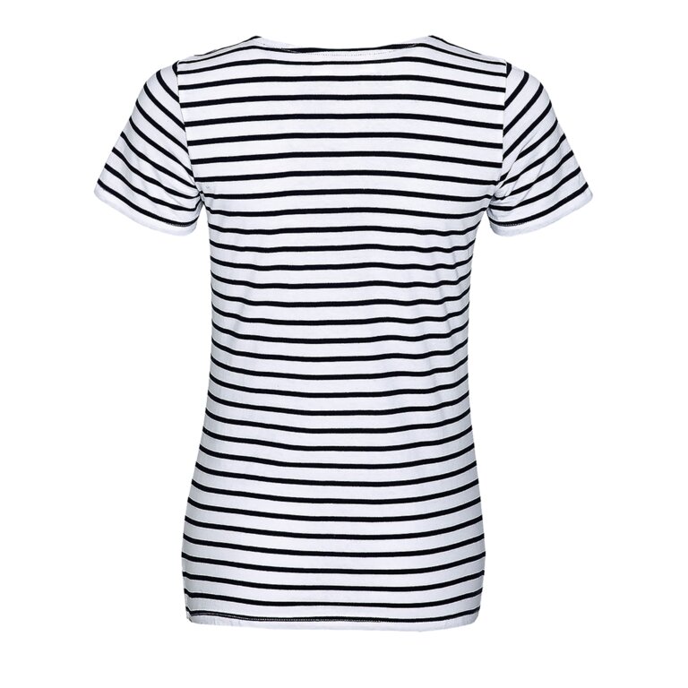 T-shirt publicitaire à rayures colorée en coton 150 gr/m² - Miles | pandacola - 1