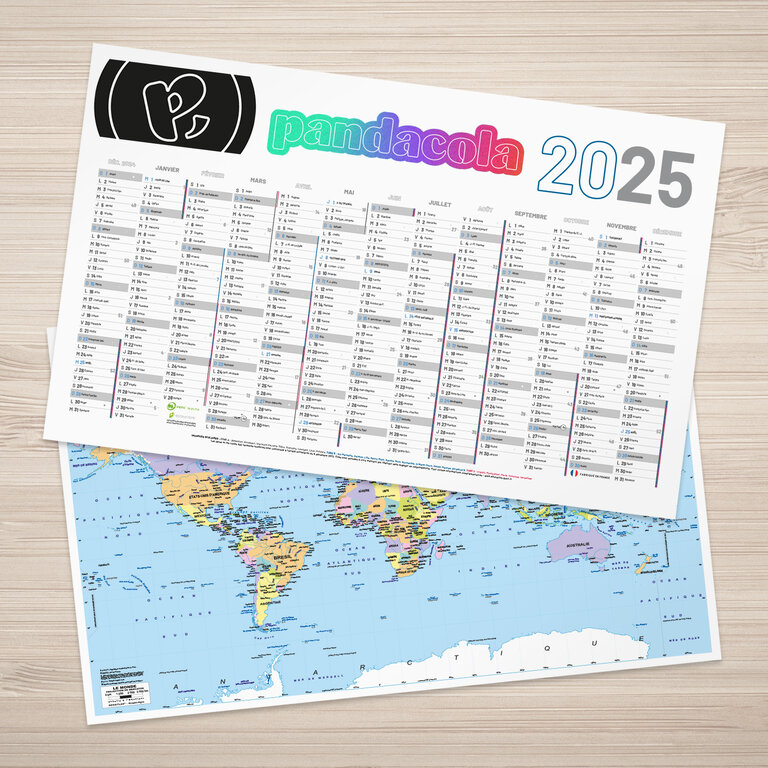 Calendrier de banque publicitaire rigide Made In France 65x40,5 cm - Mapy | pandacolach