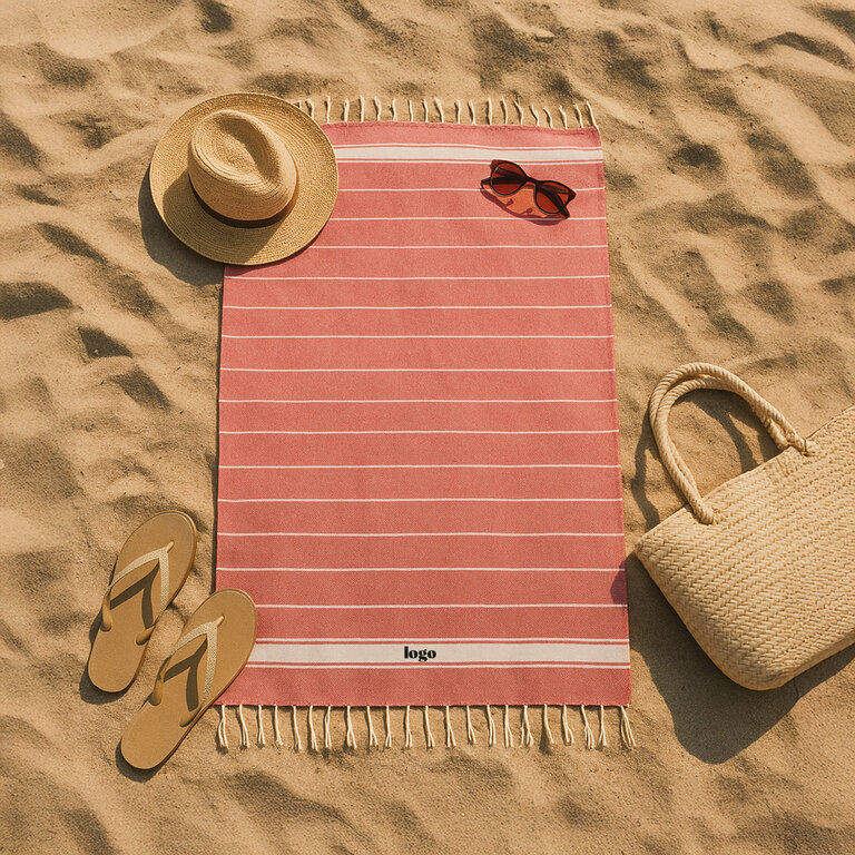 Fouta personnalisable en coton recyclé - Dodo rayure 180G | pandacola