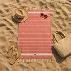 Fouta personnalisable en coton recyclé - Dodo rayure 180G | pandacola - thumb - 2