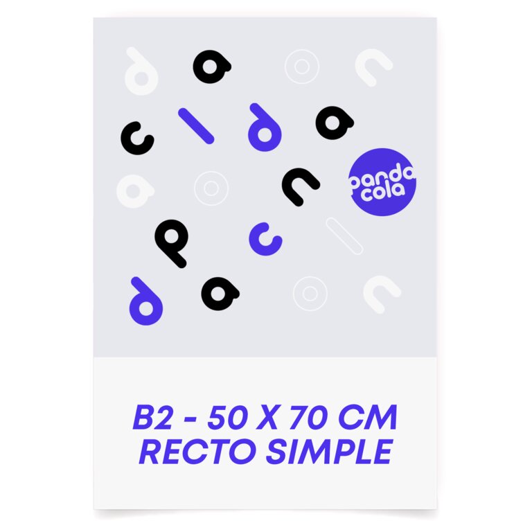 Affiche publicitaire en quadrichromie recto 135 gr/m² 50 x 70 cm - Tab | pandacolach