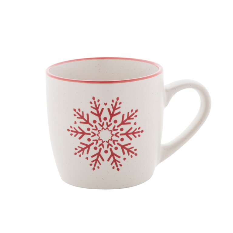 Mug publicitaire en céramique avec motif de Noël 320 ml - Floconi | pandacola