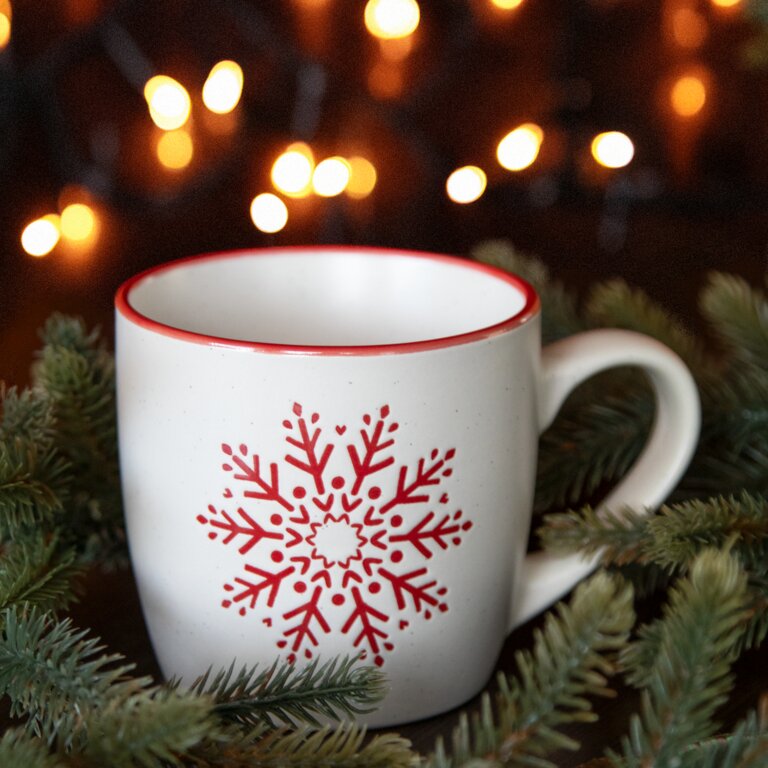 Mug publicitaire en céramique avec motif de Noël 320 ml - Floconi | pandacolach - 1