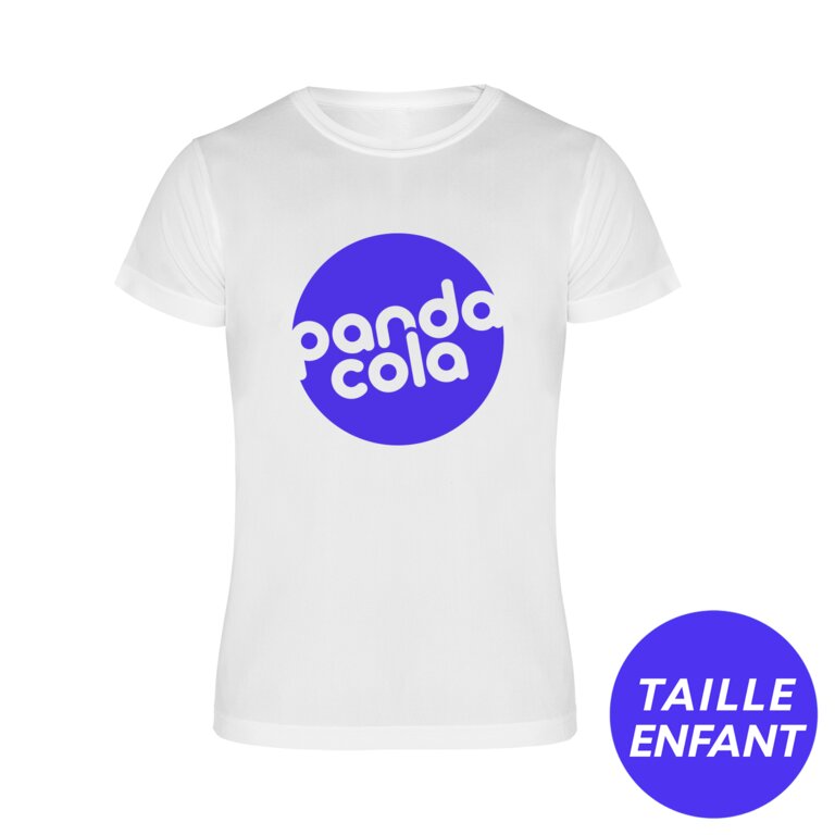 T-shirt de sport publicitaire blanc enfant à manches courtes 135 gr/m² - Nagoya | pandacola