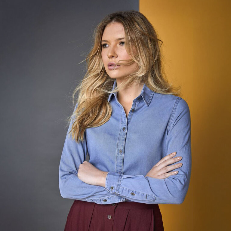 Chemise en jean personnalisée en coton 142 gr/m² | SO DENIM® - Baptiste | pandacola - 2