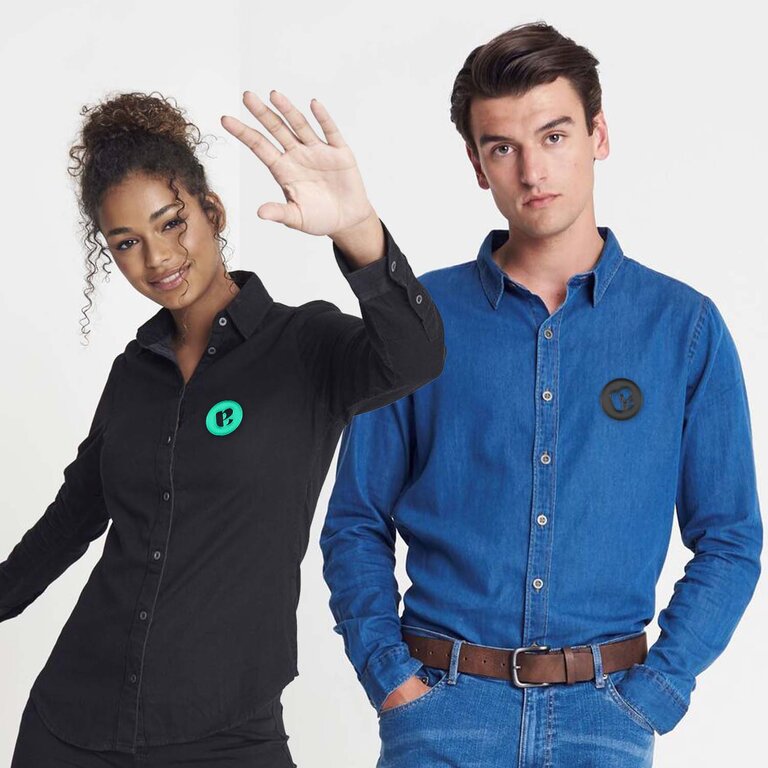 Chemise en jean personnalisée en coton 142 gr/m² | SO DENIM® - Baptiste | pandacolach