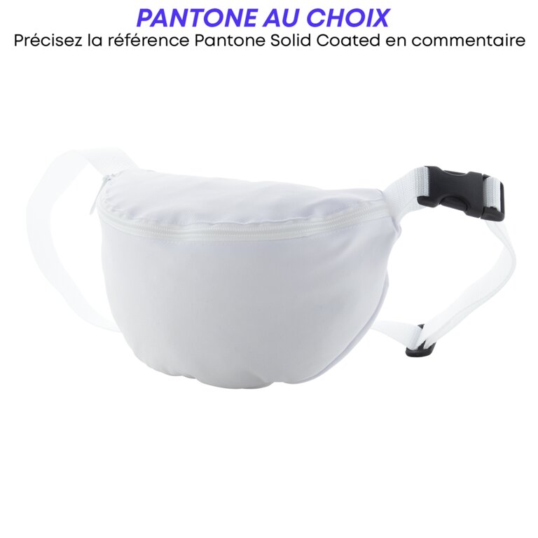 Sac banane personnalisé rPET en sublimation avec compartiment zippé et poche anti RFID - Ossa | pandacolach