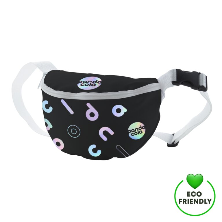 Sac banane personnalisé rPET en sublimation avec compartiment zippé et poche anti RFID - Ossa | pandacolach