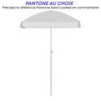 Parasol personnalisé carré en plastique avec lambrequin pans arrondis - Bahamas square | pandacola - thumb