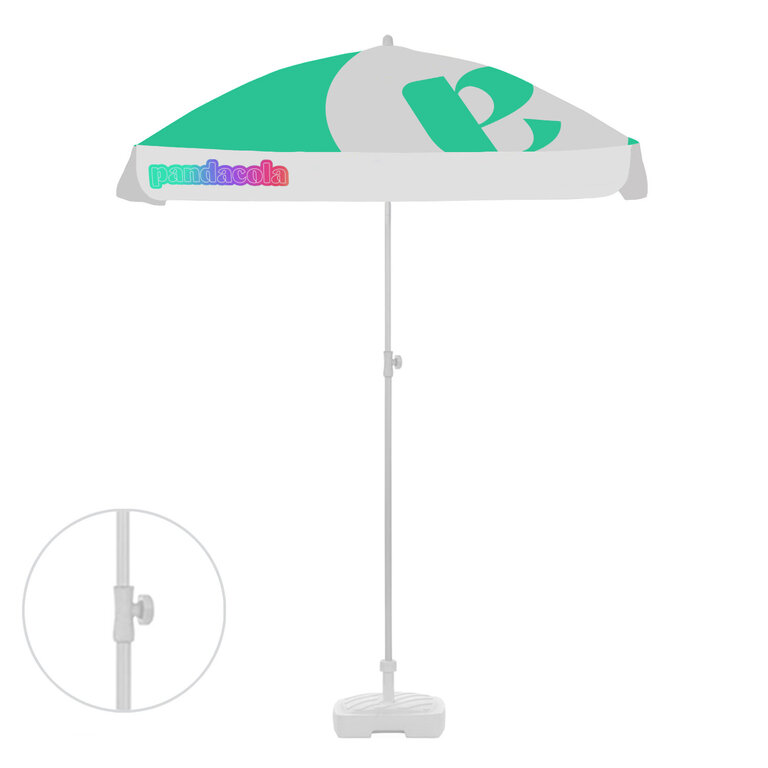 Parasol personnalisé carré en plastique avec lambrequin pans arrondis - Bahamas square | pandacola