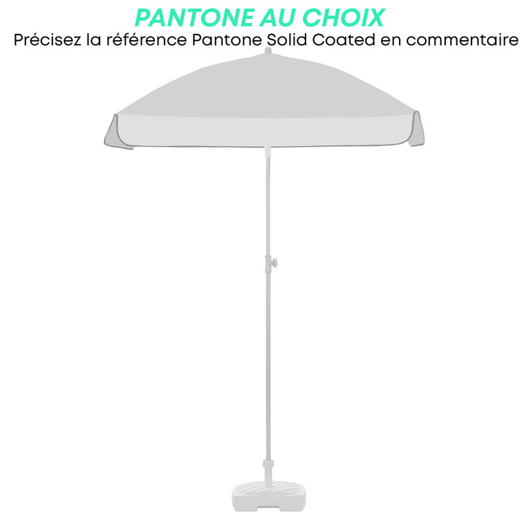 Parasol personnalisé carré en plastique avec lambrequin pans arrondis - Bahamas square | pandacolach
