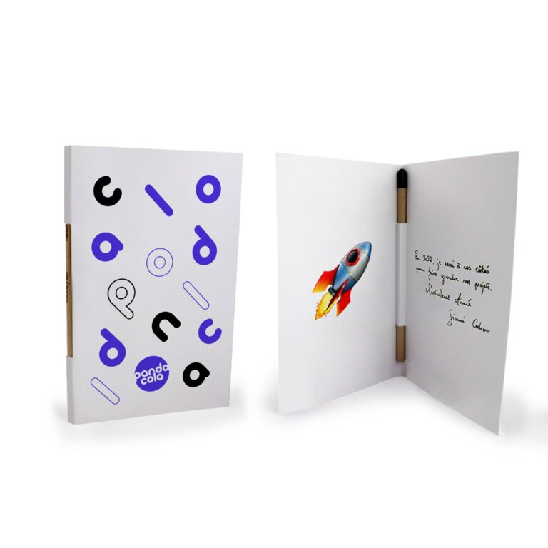 Carte de vœux personnalisable avec crayon à planter - Dati | pandacola