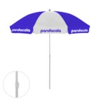 Parasol personnalisé rond en plastique avec lambrequin pans arrondi - Bahamas round | pandacola - thumb - 1