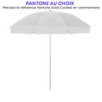 Parasol personnalisé rond en plastique avec lambrequin pans arrondi - Bahamas round | pandacola - thumb