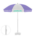 Parasol personnalisé rond en plastique avec lambrequin pans arrondi - Bahamas round | pandacola - thumb