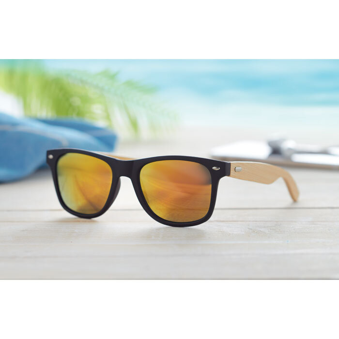 Lunettes de soleil vintage bambou et verres colorés - California Touch | pandacolach - 1