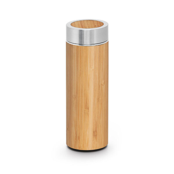 Bouteille isotherme en bambou double paroi avec infuseur à thé 430 ml - Jas | pandacolach