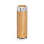 Bouteille isotherme en bambou double paroi avec infuseur à thé 430 ml - Jas | pandacolach - thumb - 1