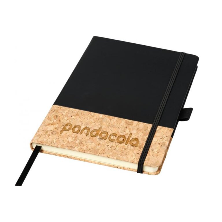 Carnet de notes personnalisable A5 160 pages lignées avec couverture rigide et finition liège - Pad | pandacolach