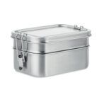 Lunchbox personnalisée à 2 compartiments en acier avec boucles latérales 1.2 L - Palune | pandacolach - thumb - 1
