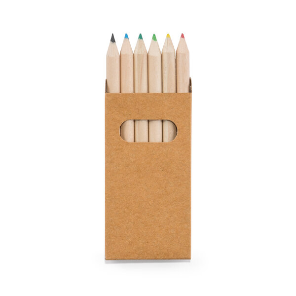 Boîte de 6 crayons de couleur publicitaire - Lab | pandacola