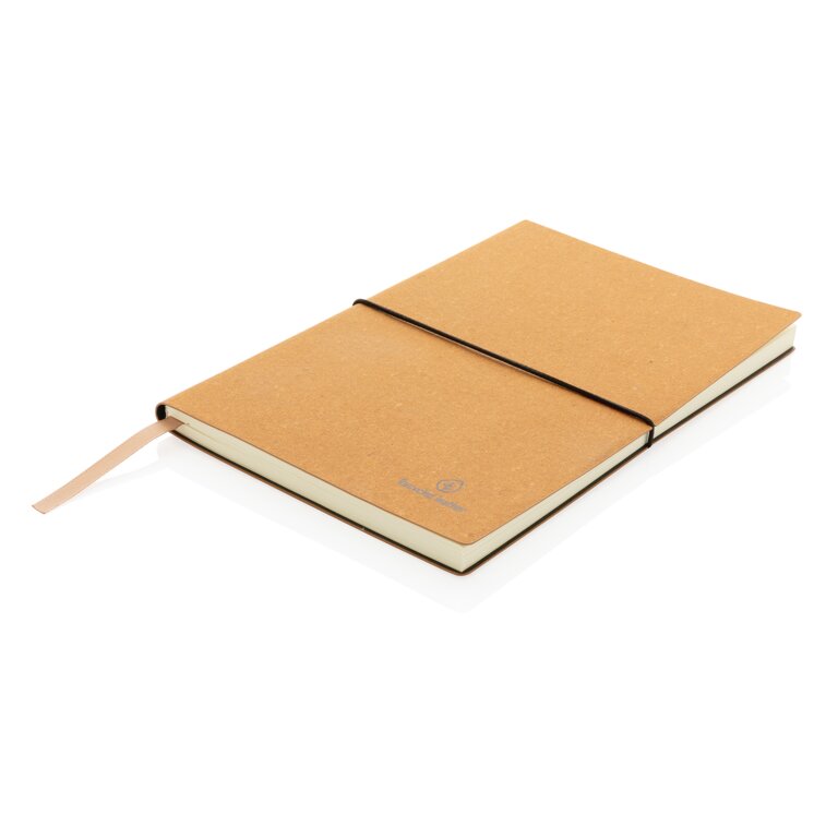 Carnet de notes personnalisable A5 160 pages lignées en cuir recyclé - Fuzy | pandacolach - 1