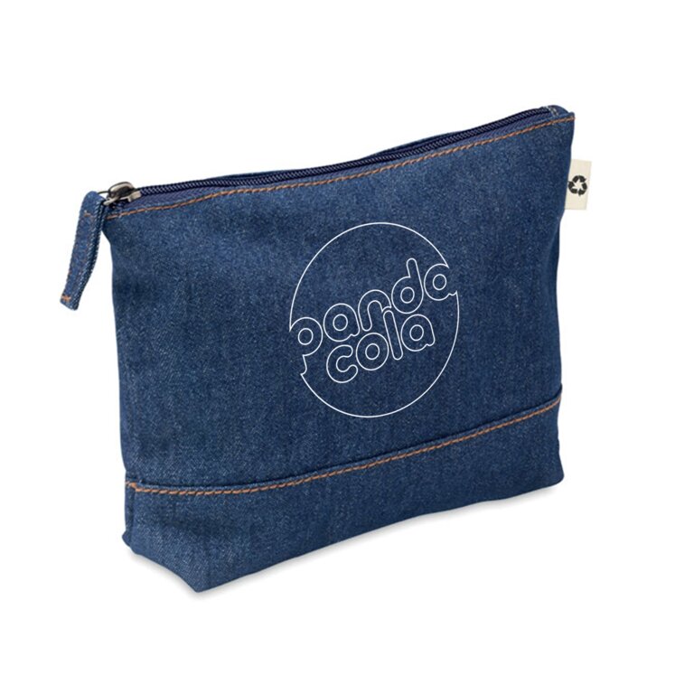 Trousse personnalisée teinte denim en coton 250 gr/m² - Balindi | pandacola