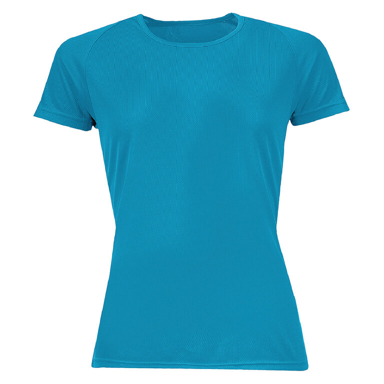 Tee-shirt respirant personnalisable de sport couleur femme en mesh polyester 140 gr/m² - Sporty | pandacola