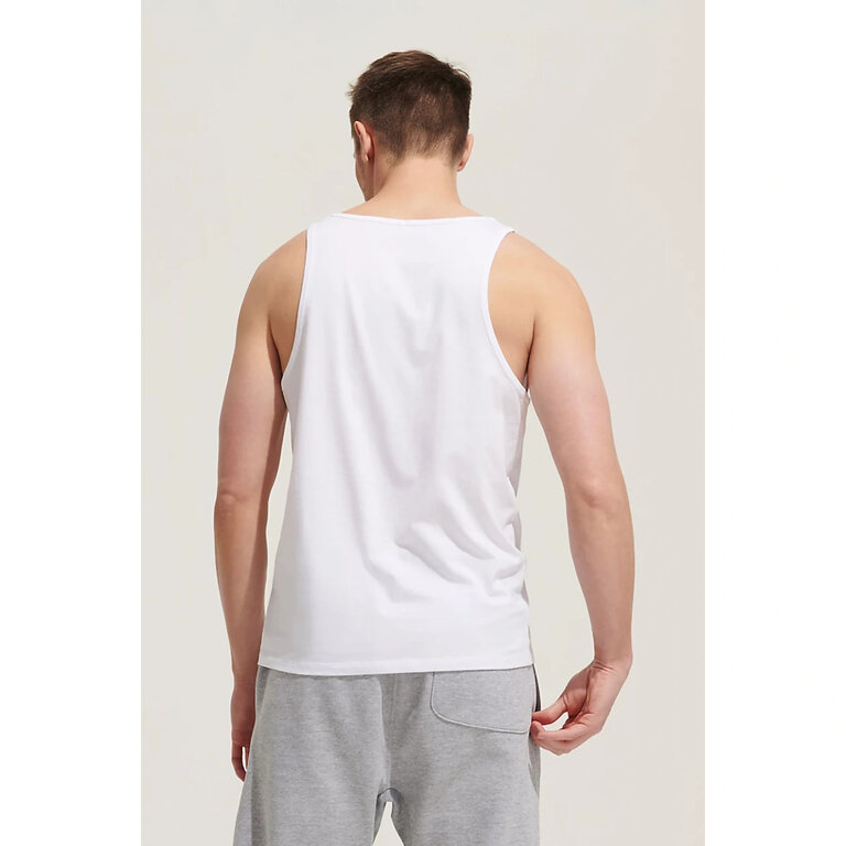 Débardeur personnalisable blanc en coton bio 150 gr/m² - Crusader TT | pandacola - 1