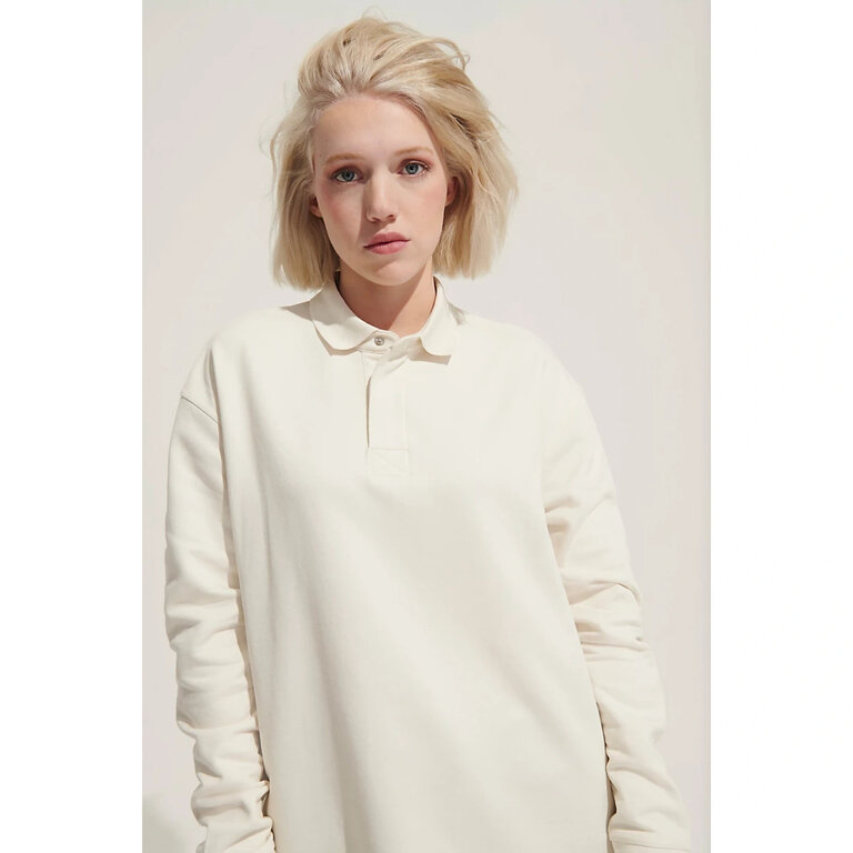 Sweat personnalisé unisexe en coton recyclé à col de polo 320 gr/m² - Heritage | pandacola - 2