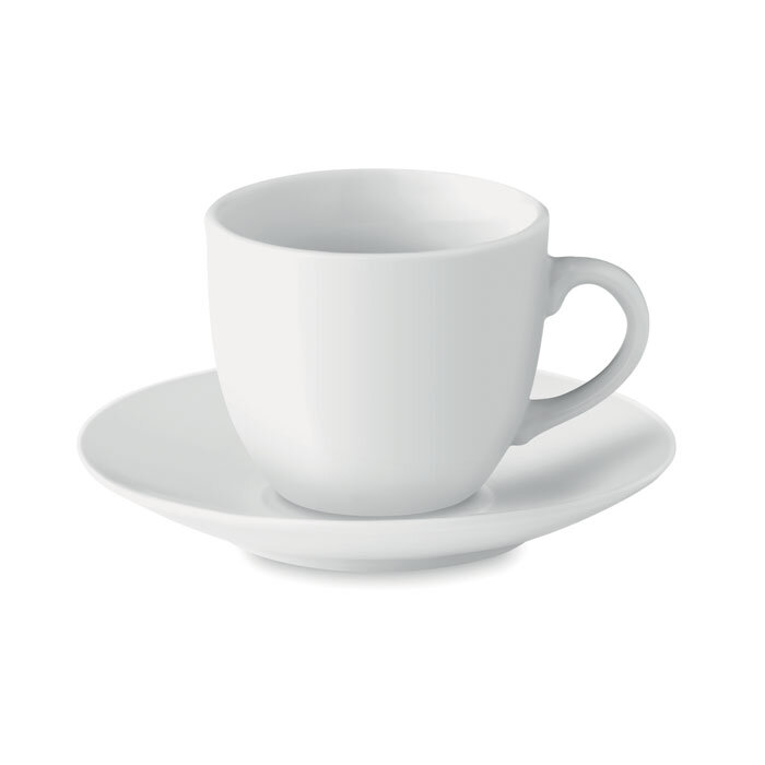Tasse et sous tasse personnalisée en porcelaine de 80 ml - Espresso | pandacola