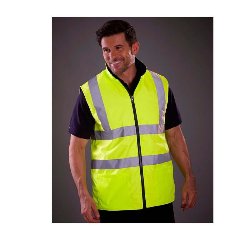 Bodywarmer personnalisable réversible à haute visibilité 280 gr/m² - Xen | Yoko® | pandacola