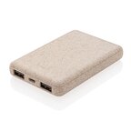 Batterie de secours publicitaire de poche 5000 mAh en fibre de paille - Pally | pandacola - thumb