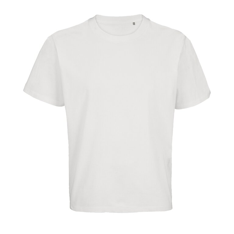 T-shirt personnalisé blanc oversize mixte en coton recyclé 220 gr/m² - Legacy White | pandacolach