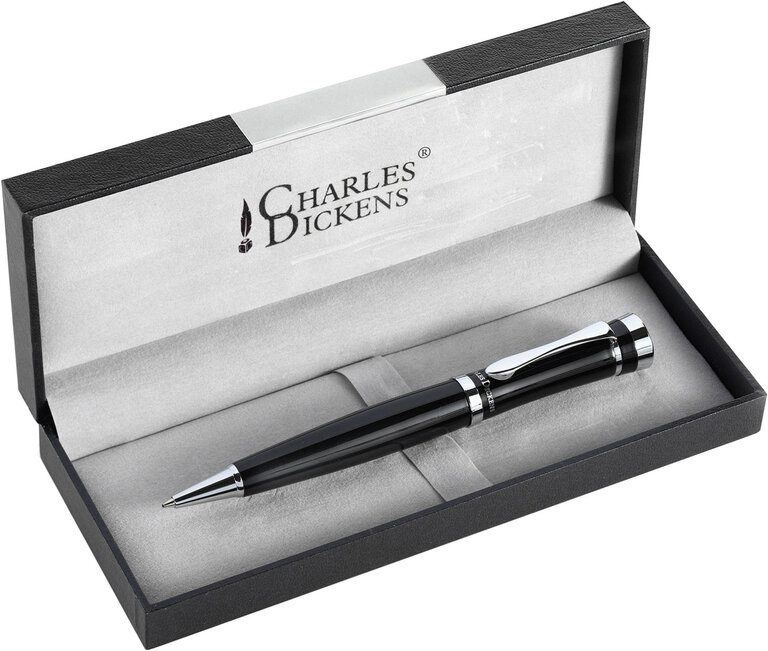 Parure stylo bille en métal twist - Higham | Charles Dickens | pandacolach