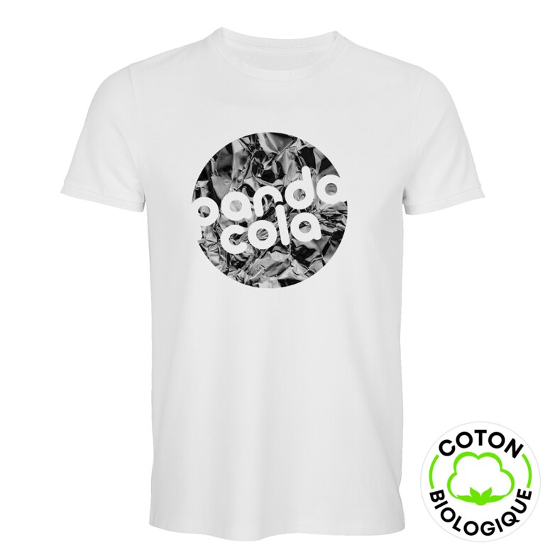 T-shirt unisexe personnalisable en coton pique bio 180 gr/m² | NEOBLU® - Loris White | pandacolach