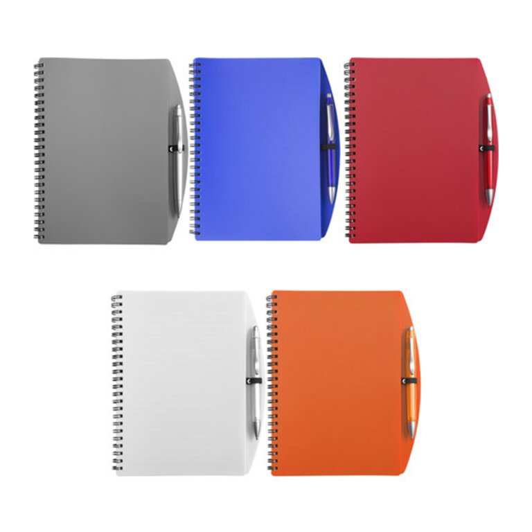 Carnet personnalisable A5 140 pages lignées avec reliure en spirale et stylo - Shario | pandacolach - 2