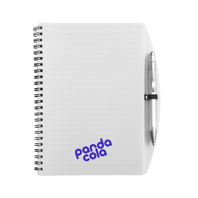 Carnet personnalisable A5 140 pages lignées avec reliure en spirale et stylo - Shario | pandacolach