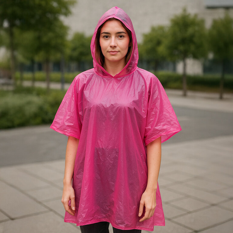 Poncho publicitaire jetable avec capuche - Ziva | pandacolach