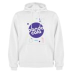 Sweat publicitaire mixte à capuche blanc kangourou avec cordons 280 gr/m² - Tokyo | pandacolach - thumb - 1