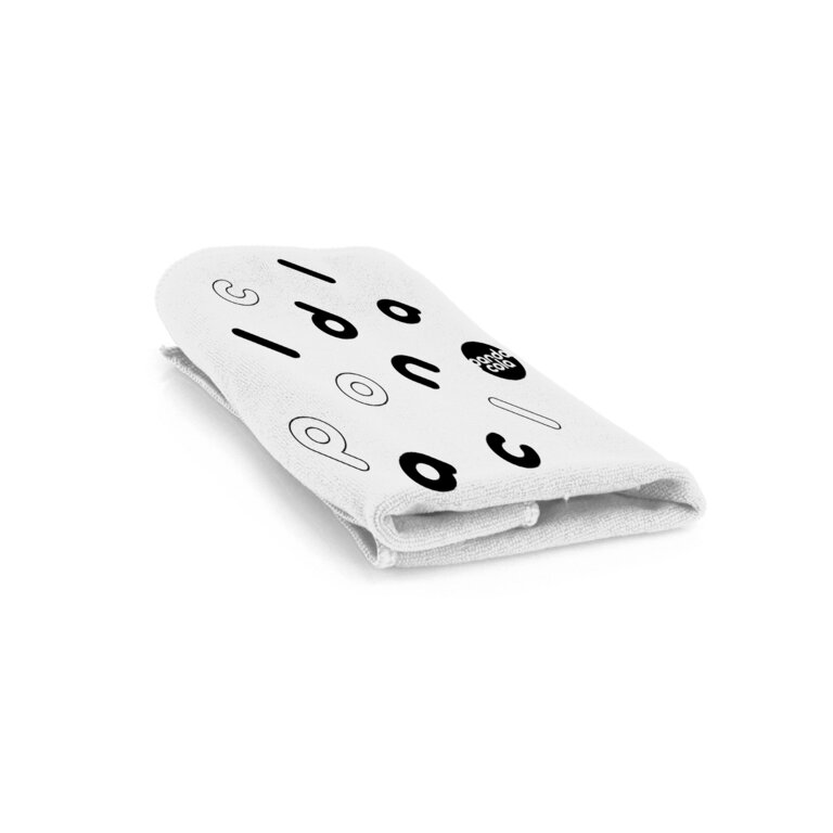 Serviette en microfibre personnalisée 45 x 30 cm blanche - Matilo | pandacolach