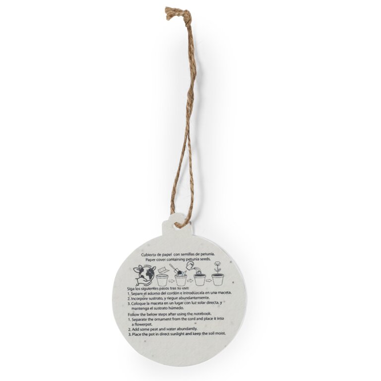 Boule de Noël personnalisable en papier ensemencé - Sapouss | pandacolach - 1