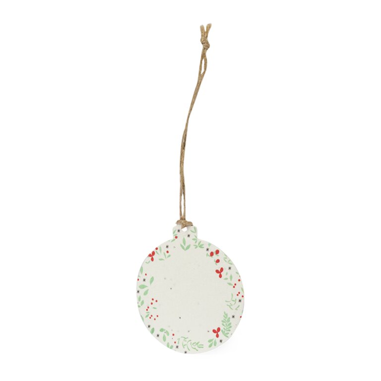 Boule de Noël personnalisable en papier ensemencé - Sapouss | pandacolach