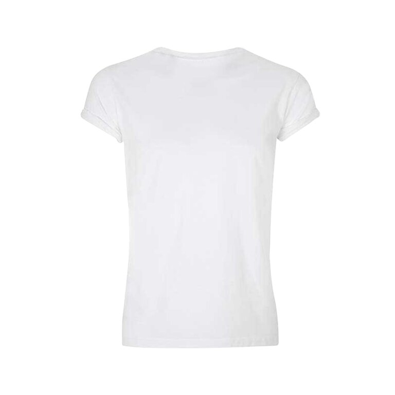 T-shirt blanc coton 150 gr/m² GOTS personnalisable manches roulées - Lucas White | pandacola - 1